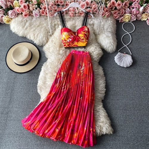 Brynle Set Tops And Skirt