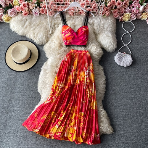 Brynle Set Tops And Skirt