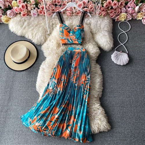 Brynle Set Tops And Skirt