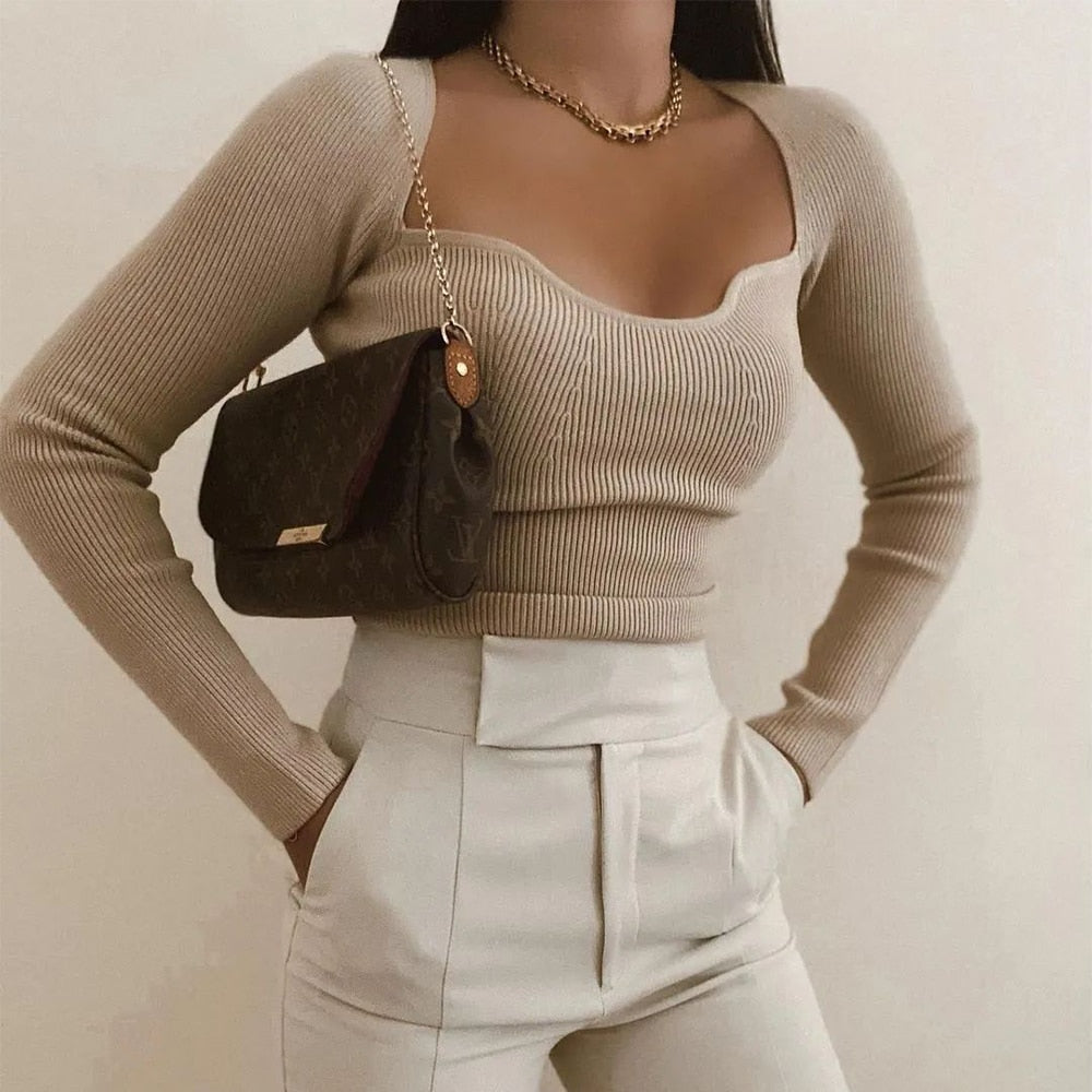 Sigrid Slim Pullover Tops