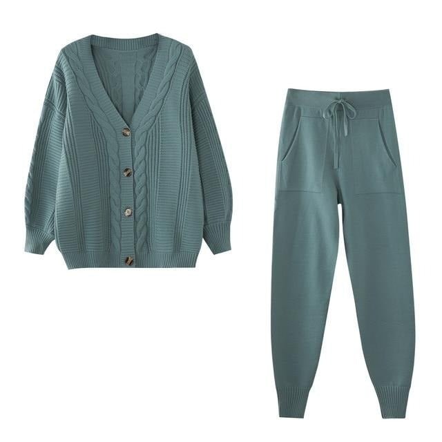 Debra Cardigan + Pants Suit