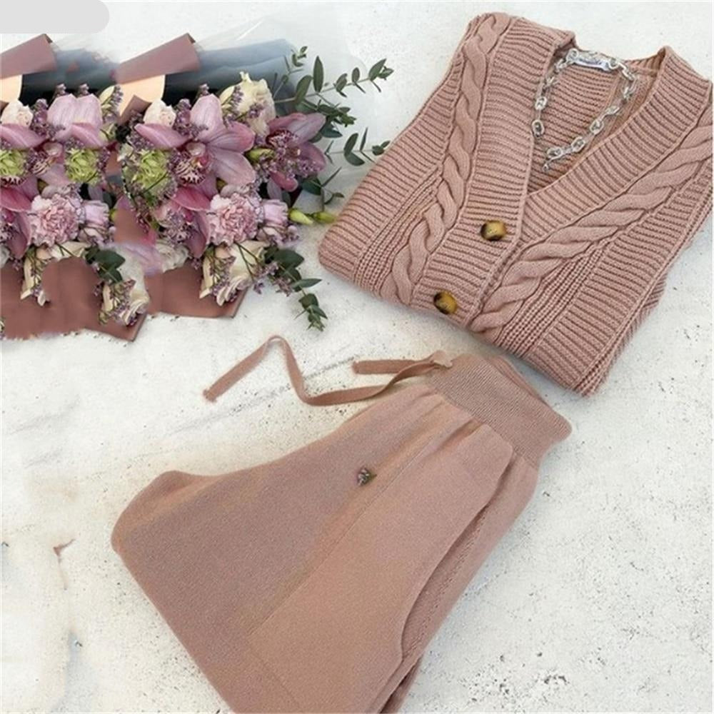 Debra Cardigan + Pants Suit