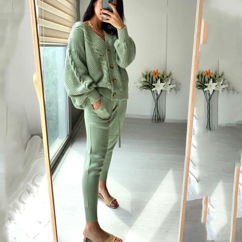 Debra Cardigan + Pants Suit